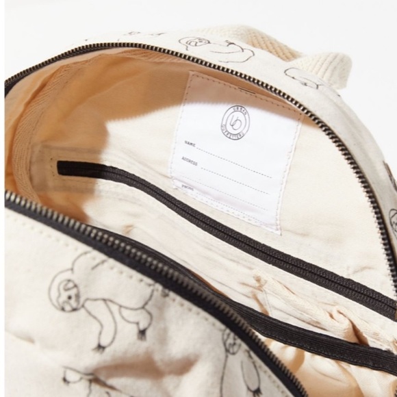 Urban Outfitters Sloth Printed Sketch Canvas Backpack - Picture 4 of 8